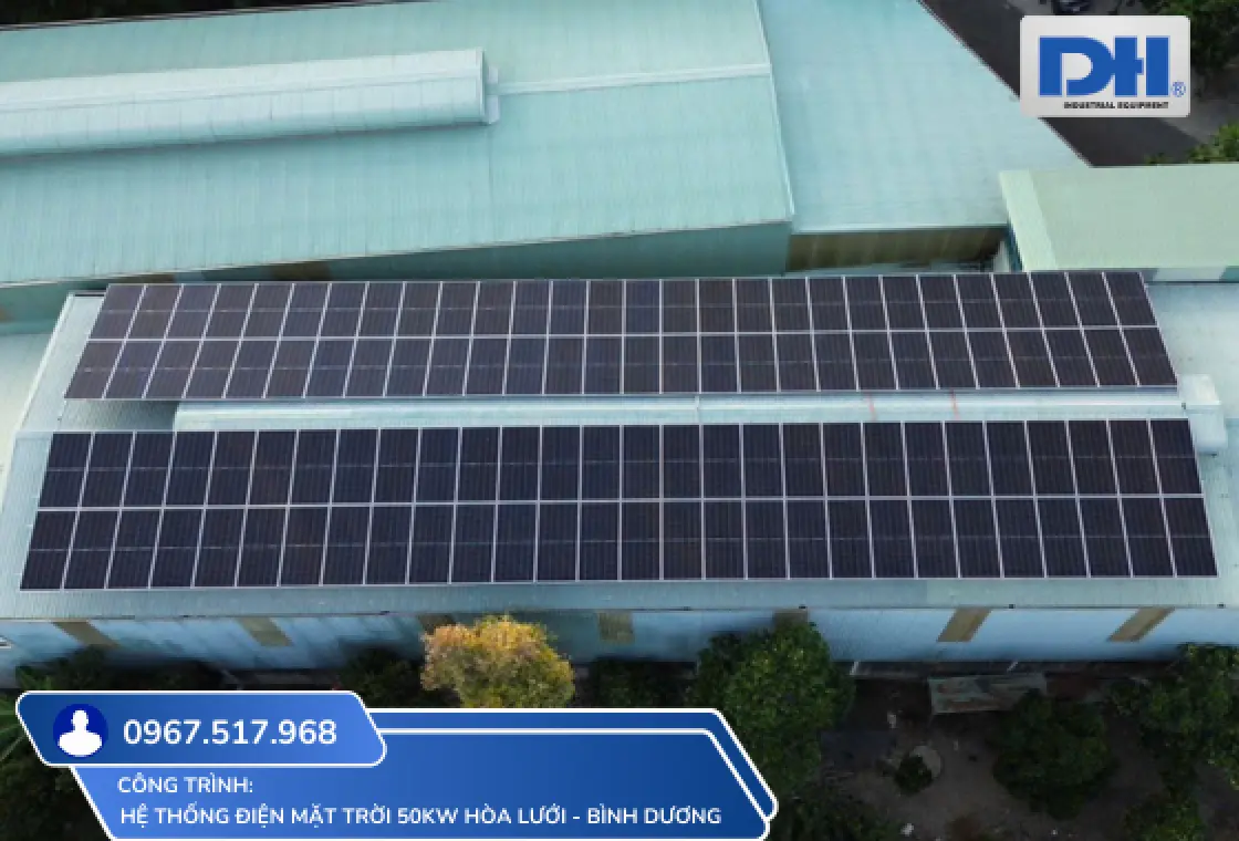 Hệ thống điện mặt trời 50kW hòa lưới Bình Dương