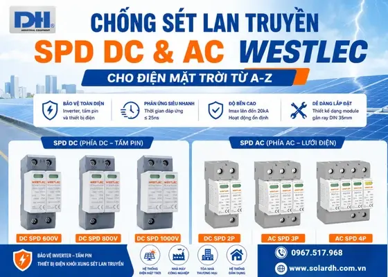 Chống S&eacute;t Lan Truyền SPD DC & AC WESTLEC Cho Điện Mặt Trời Từ A-Z