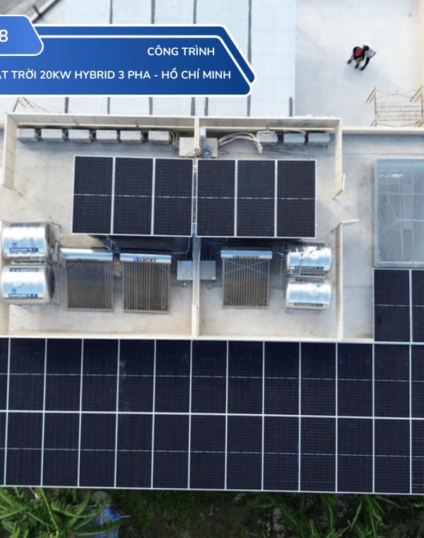 Hệ thống điện mặt trời 20kW Hybrid Hồ Chí Minh