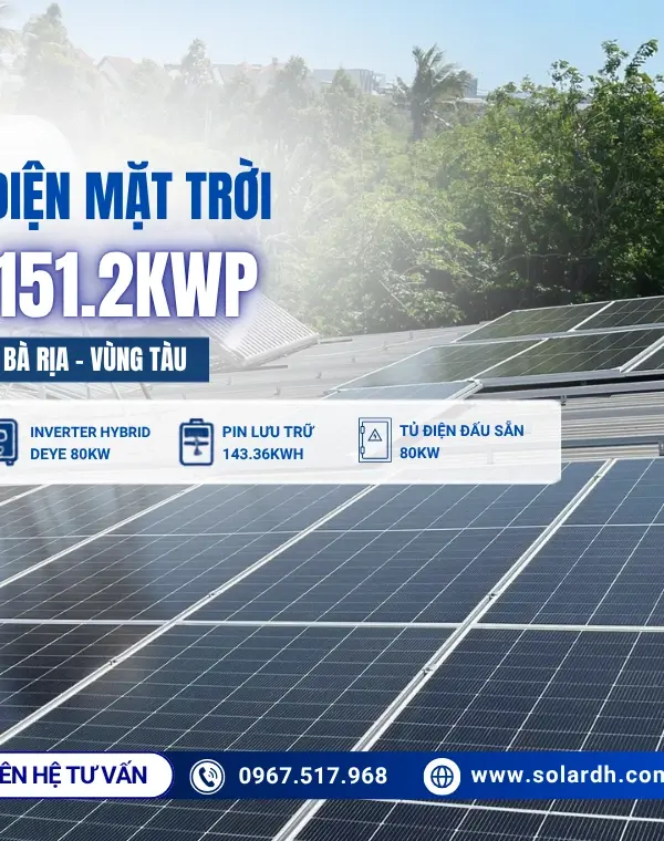 Lắp Điện Mặt Trời Hybrid 151,2kWp Gi&uacute;p Tiết Kiệm Hơn 500 Triệu/Năm