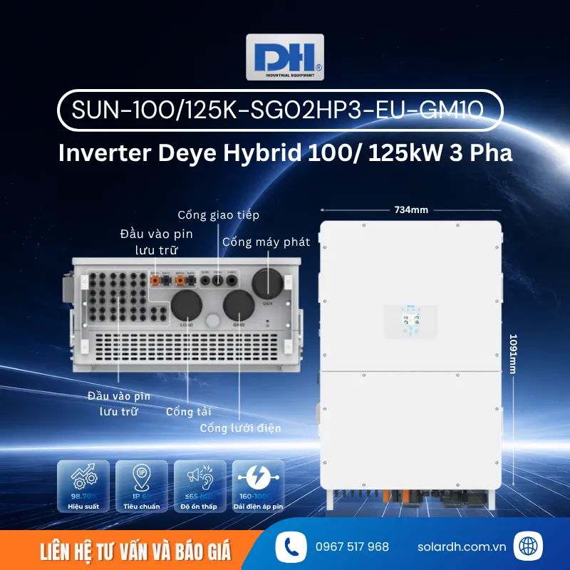 Inverter Deye Hybrid 100kW 3 pha