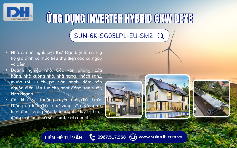 Ứng dụng Deye SUN-6K-SG05LP1-EU-SM2