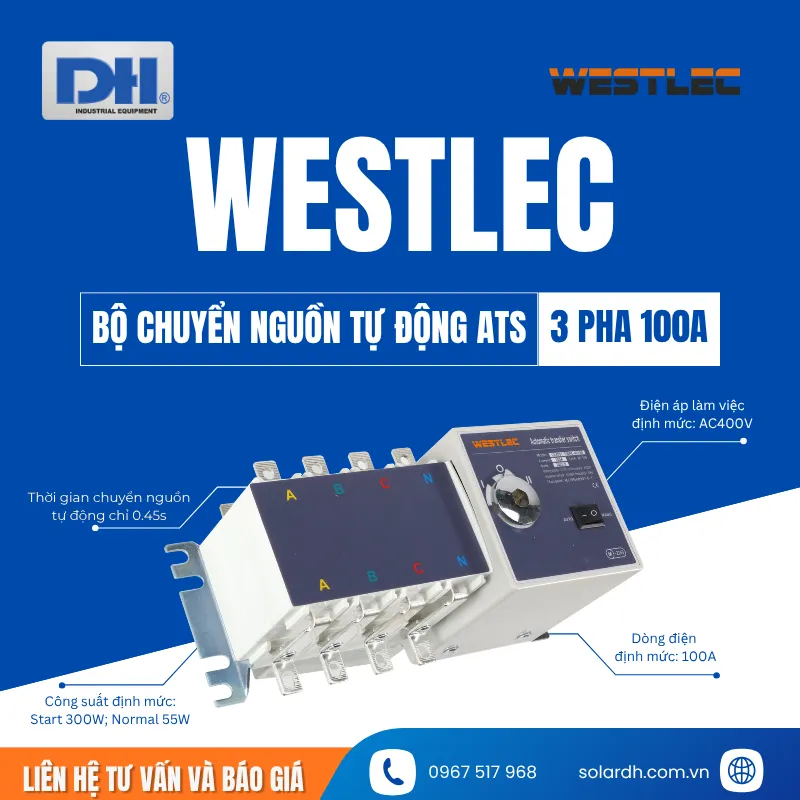 Bộ chuyển nguồn tự động ATS 3 pha 100A