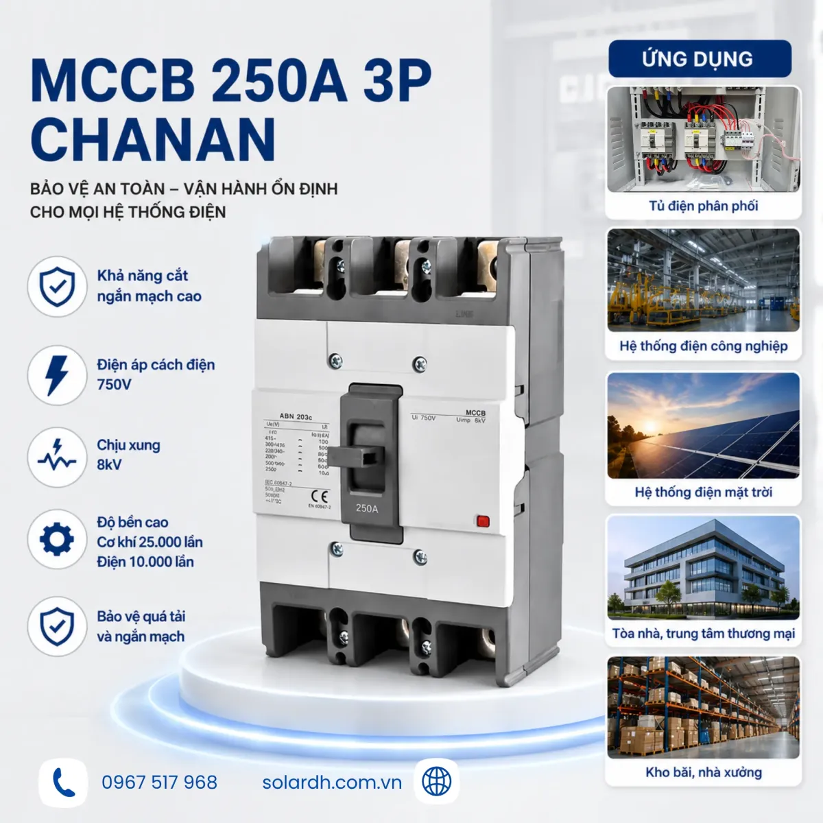 MCCB 250A 3P Chanan