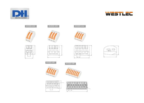 Cút Nối Nhanh Dây Điện KV222-4 Westlec