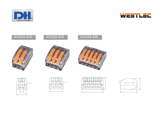 Cút Nối Nhanh Dây Điện KV222-6