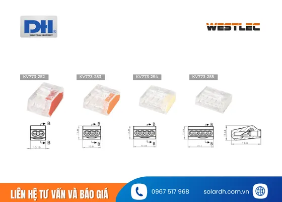 Đầu nối nhanh dây điện KV773-25 