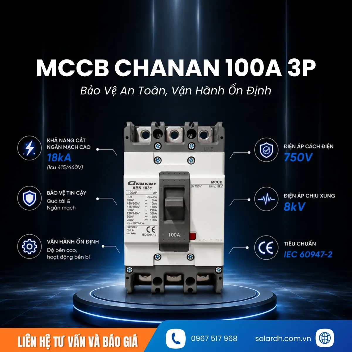 MCCB 100A 3P Chanan