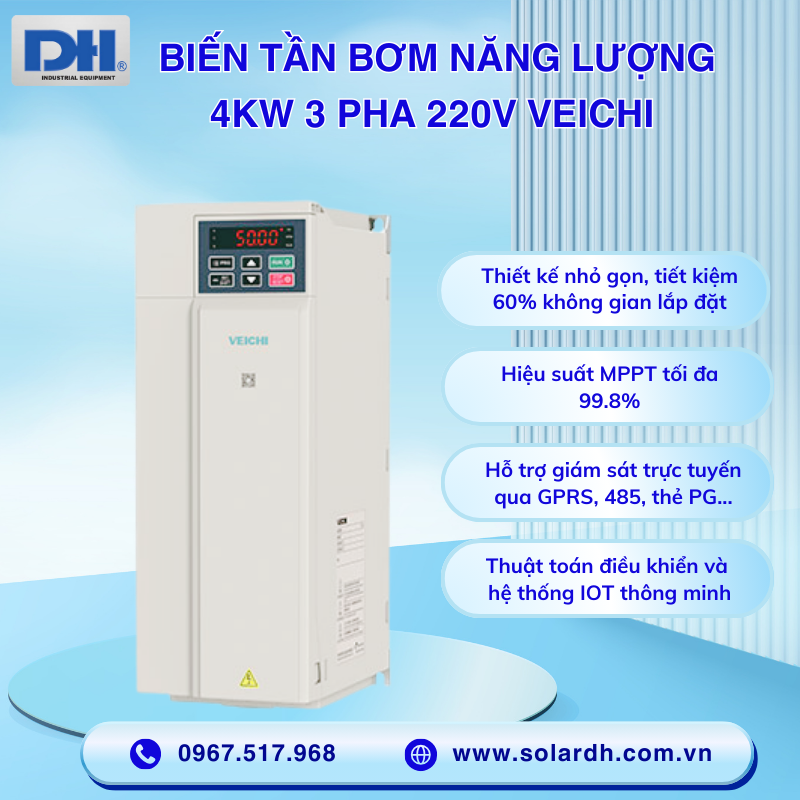 Các tính năng nổi bật của biến tần bơm Veichi