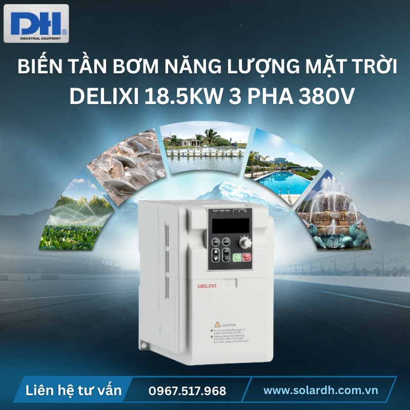 Ứng dụng biến tần bơm 3 pha Delixi