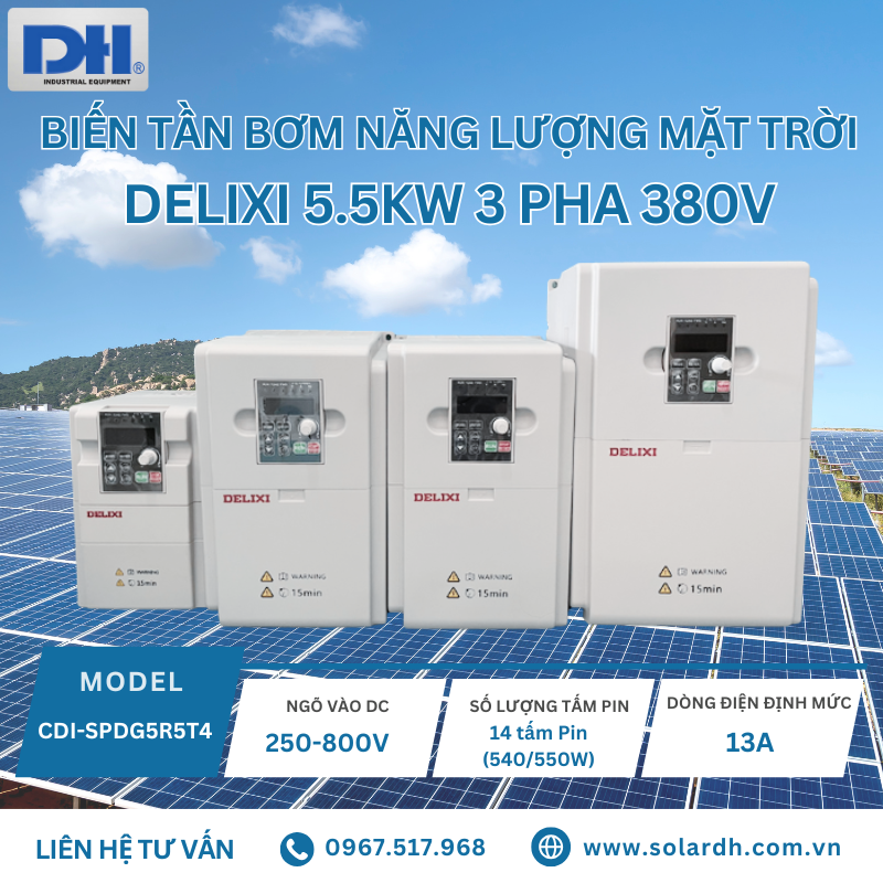 Solar Pump Inverter Delixi 3 pha