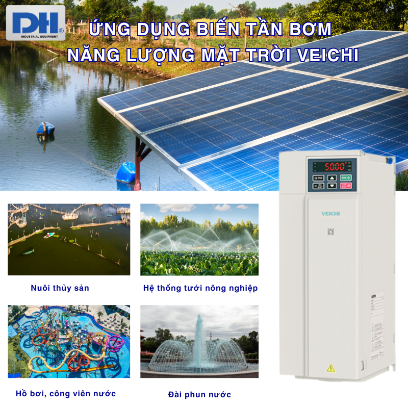 Biến tần bơm 2.2kW 3 pha Veichi được ứng dụng nhiều nơi