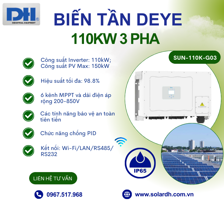 Tính năng nổi bật của Inverter Deye 3 pha 110kW