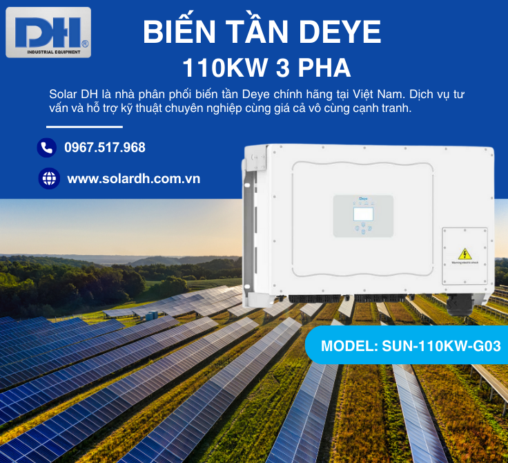 Biến tần Deye 110kW 3 pha SUN-110K-G03
