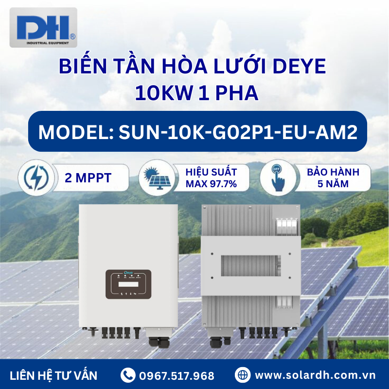 Biến tần hòa lưới Deye 10kW 1 pha