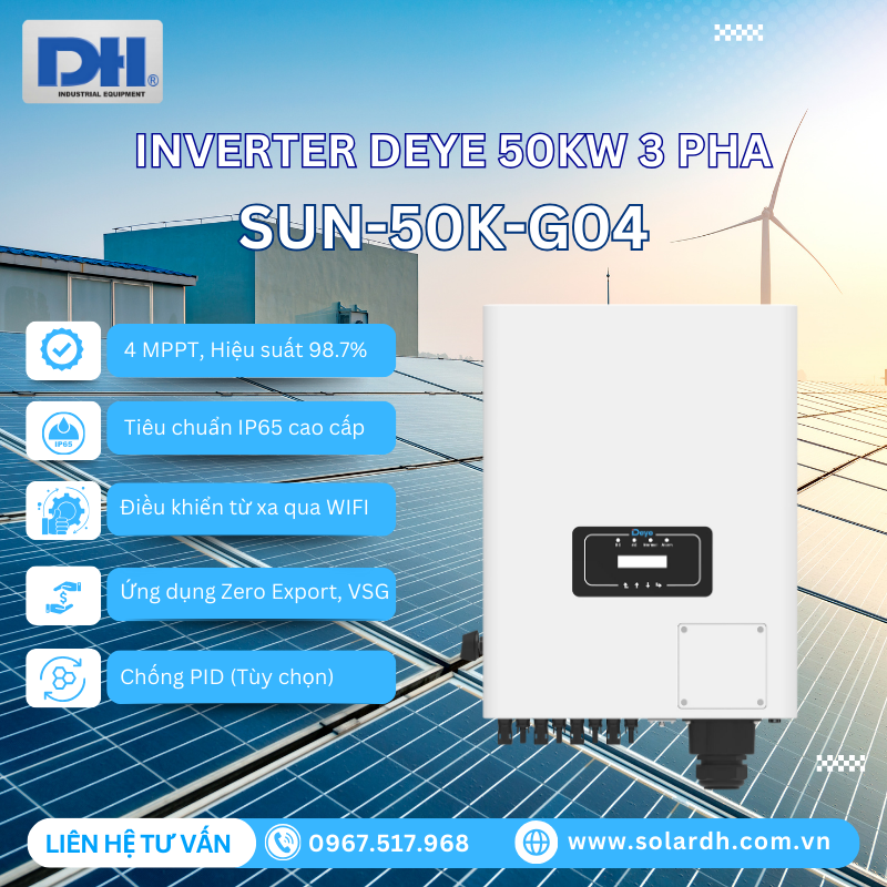 Tính năng nổi bật của biến tần Deye 50kW