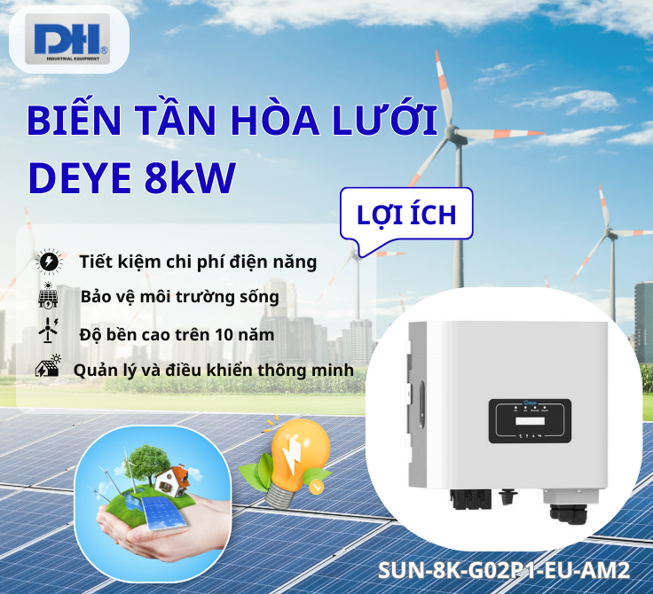Lợi ích biến tần hòa lưới Deye 8kW