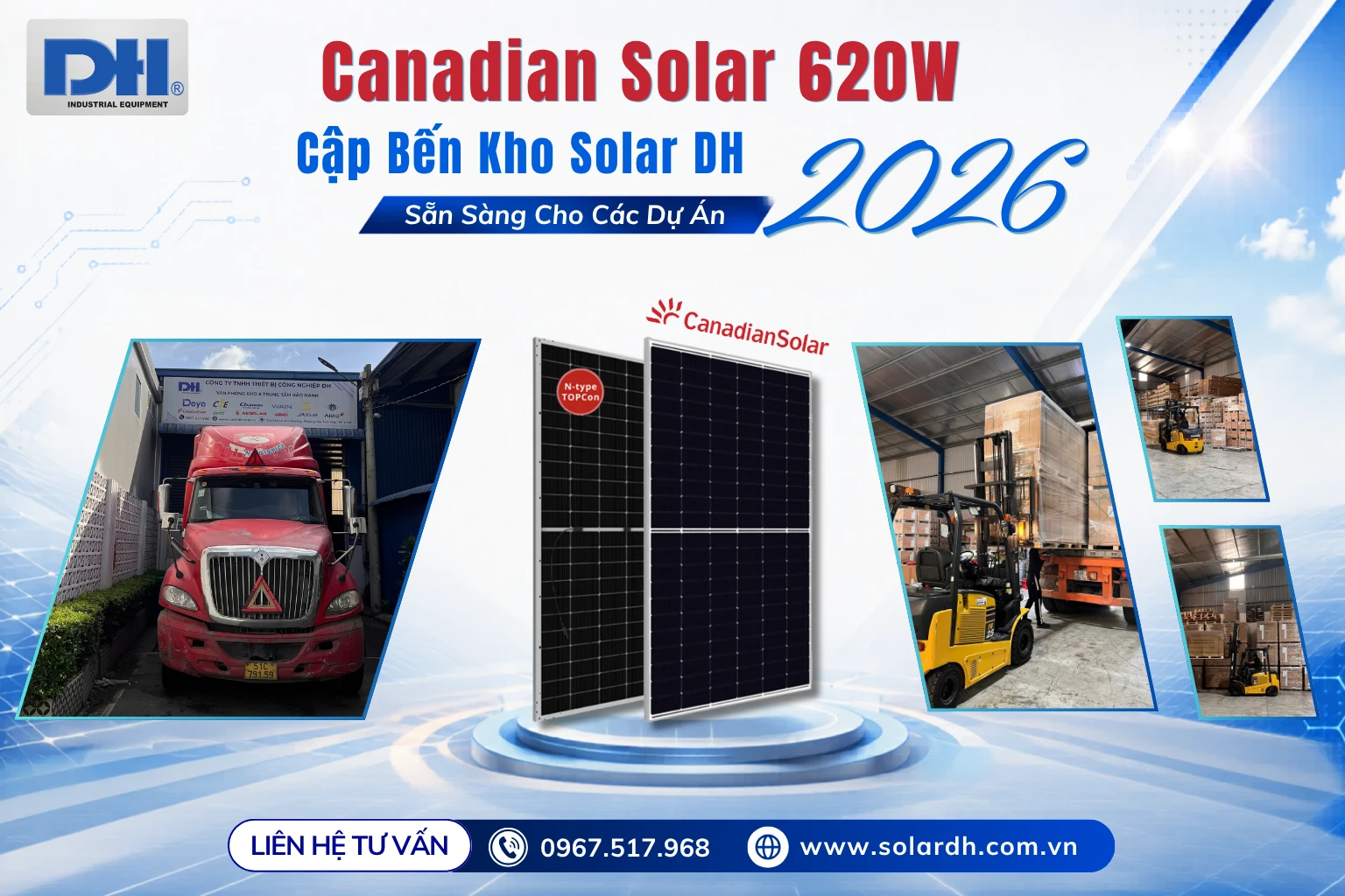 Canadian Solar 620W vừa được Solar DH nhập kho