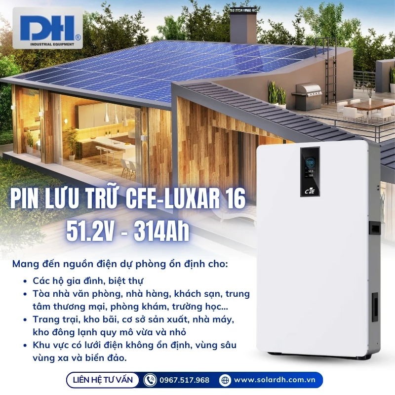 Ứng dụng của CFE Battery 16.07kWh