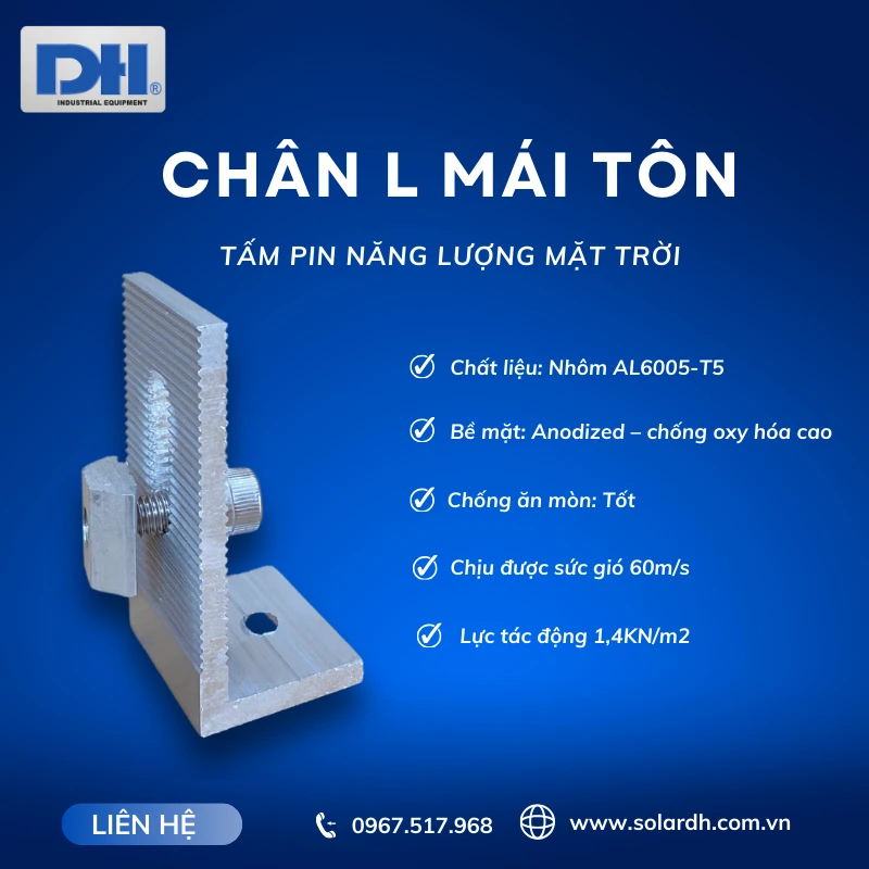 Thông số chân L mái tôn