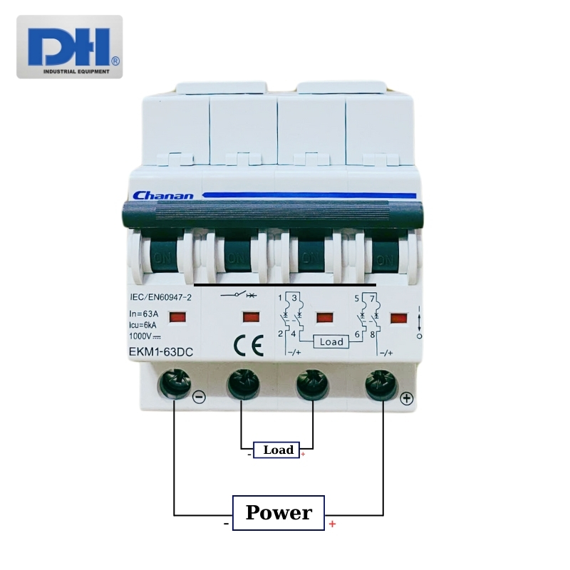 Cầu dao tự động MCB Chanan DC 63A 4P