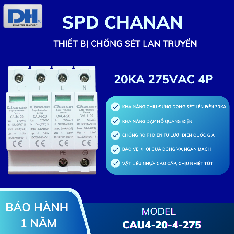 Tính năng nổi bật của SPD Chanan 20kW 275V