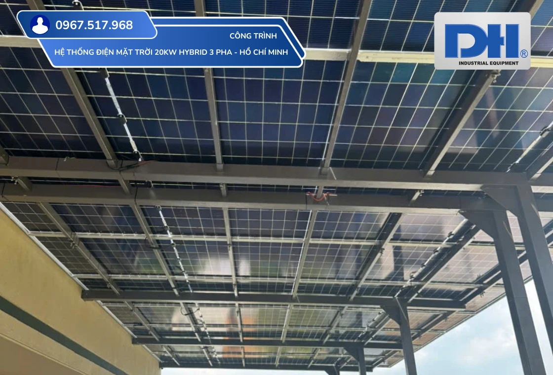 Hệ thống điện mặt trời 20kW Hybrid Hồ Chí Minh