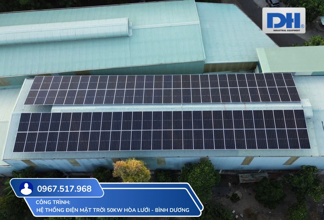 Hệ thống điện mặt trời 50kW hòa lưới Bình Dương