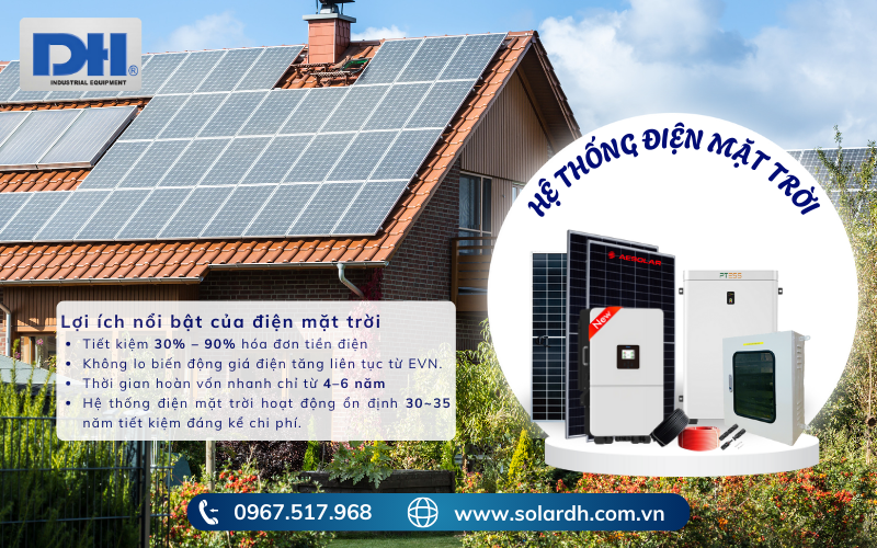 Lợi ích khi dùng điện năng lượng mặt trời