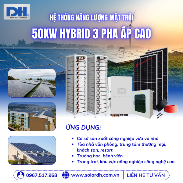 Ứng dụng Lợi ích của hệ năng lượng mặt trời 50kW Hybrid