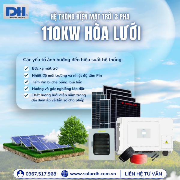 Các yếu tố ảnh hưởng hiệu suất hệ 110kW 3 pha