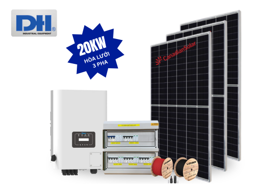 Hệ thống điện mặt trời hòa lưới 3 pha