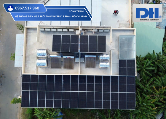 Hệ thống điện mặt trời 20kW Hybrid 3 pha