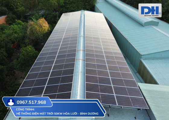 Hệ thống điện mặt trời 50kW hòa lưới 3 pha