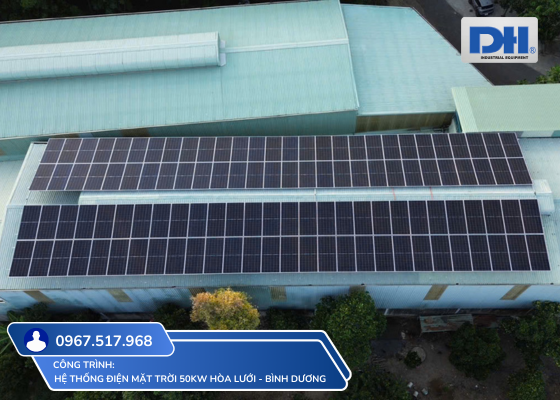 Hệ thống điện mặt trời 50kW hòa lưới 3 pha