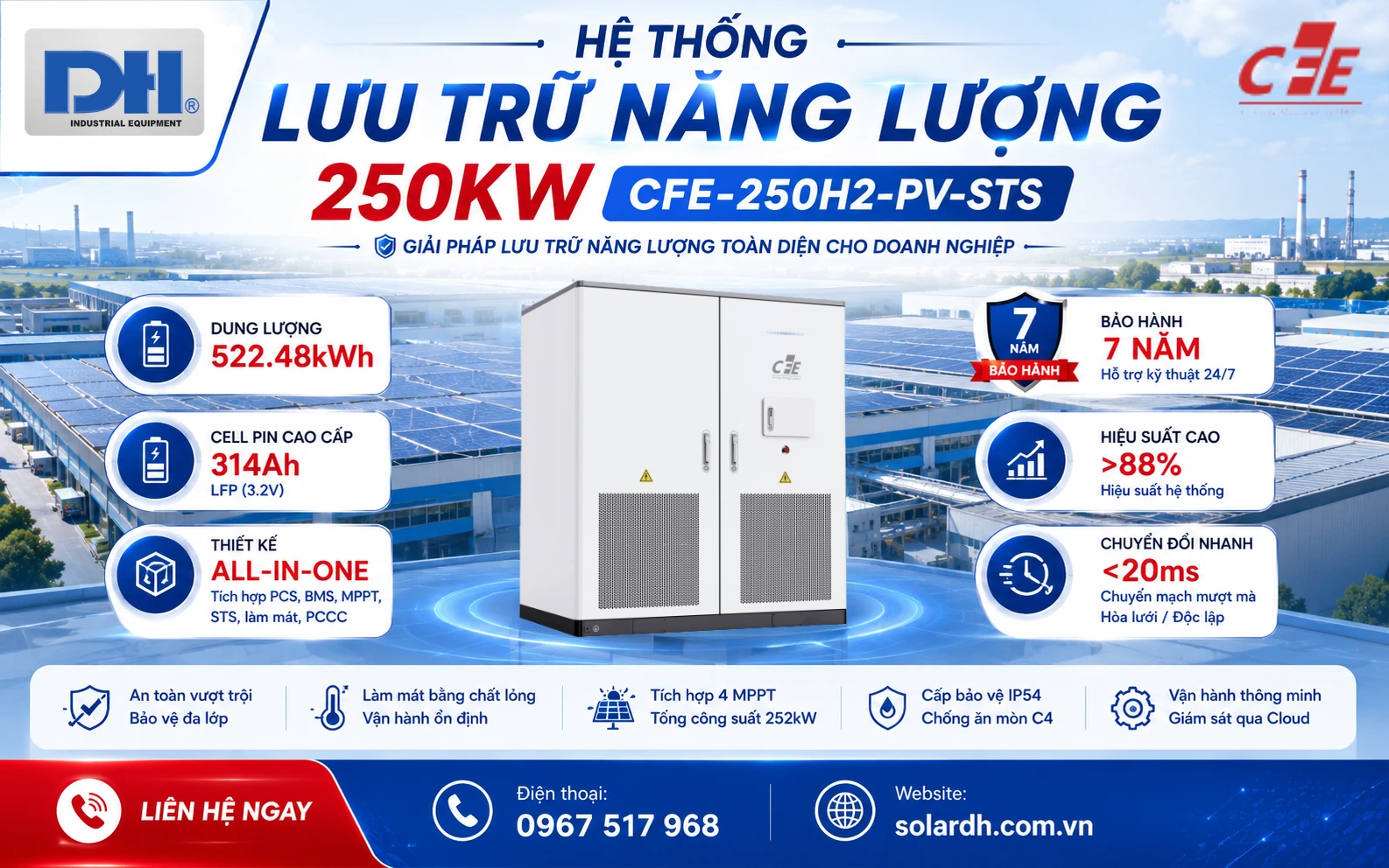 Hệ thống lưu trữ năng lượng 250kW CFE