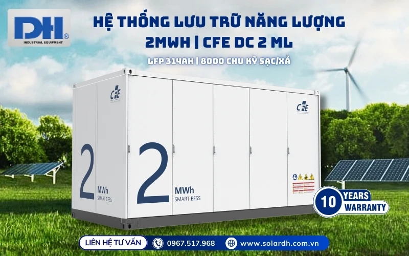 Hệ thống lưu trữ năng lượng 2MWh CFE DC 2 ML