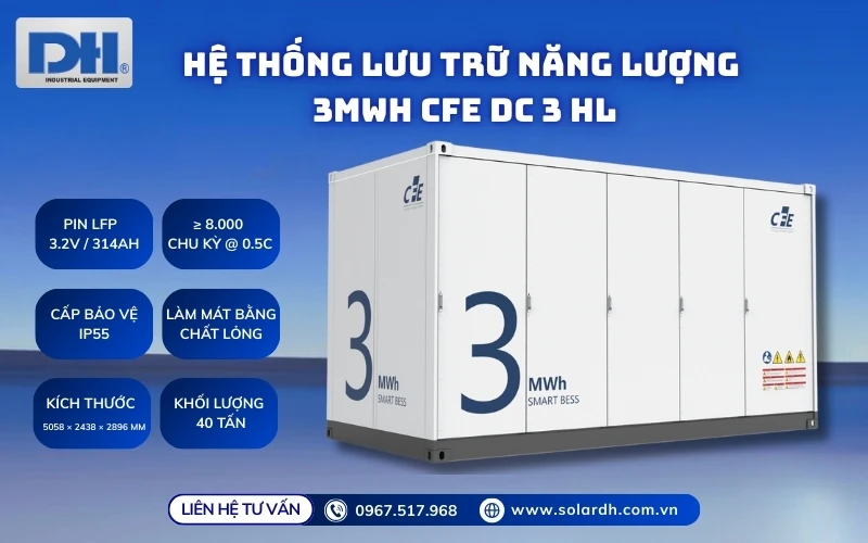 Ưu điểm nổi bật Container 3MWh CFE DC 3 HL