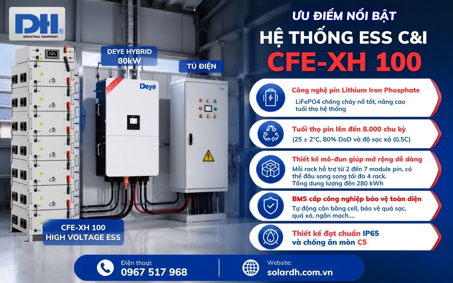 Ưu điểm nổi bật hệ thống ESS CFE-XH 100