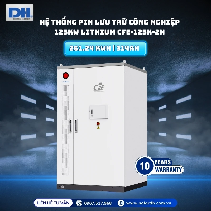Pin lưu trữ công nghiệp 125kW CFE-125K-2h 