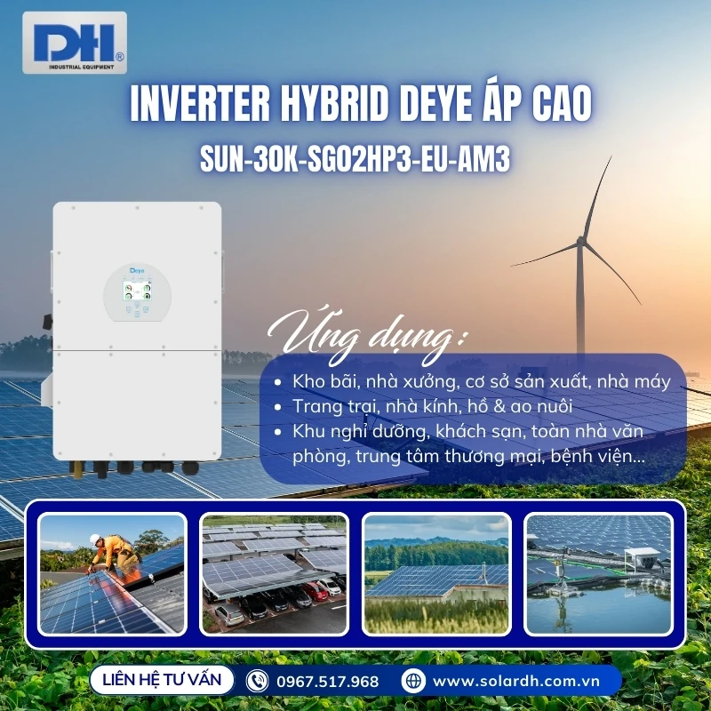 Ứng dụng Hybrid Inverter Deye 30kW