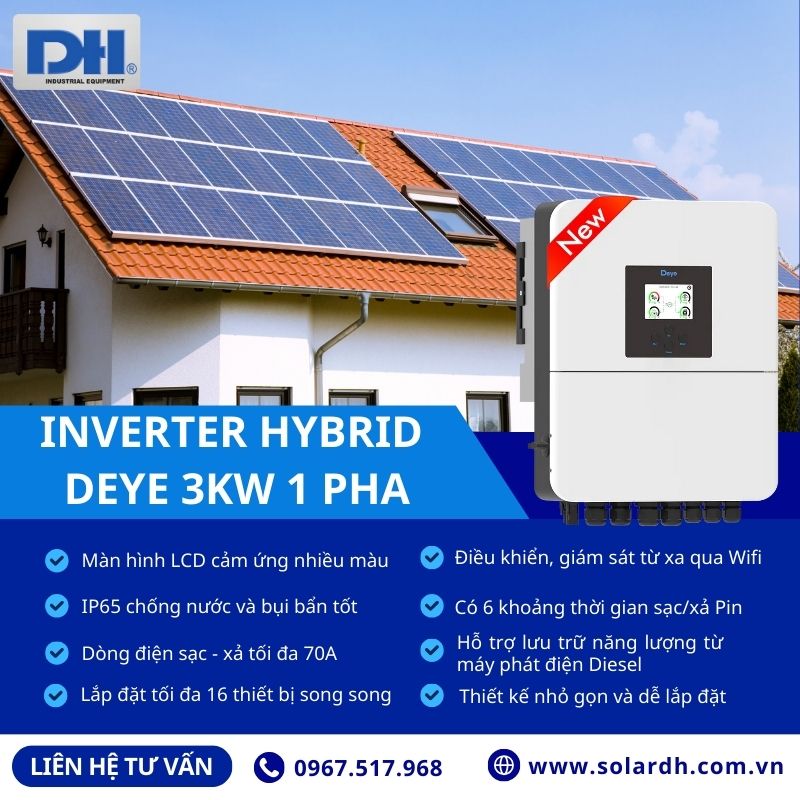 Các đặc điểm nổi bật của Hybrid Inverter Deye 3kW