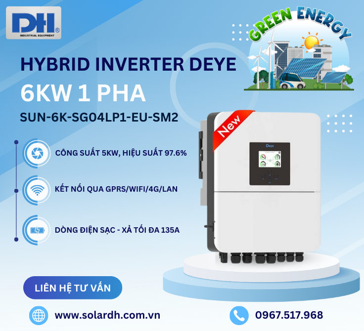 Hybrid Inverter Deye 6kW SUN-6K-SG04LP1-EU-SM2