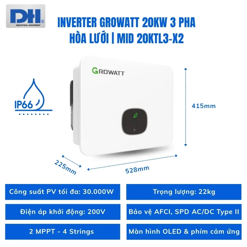 Thông số kỹ thuật MID 20KTL3-X2