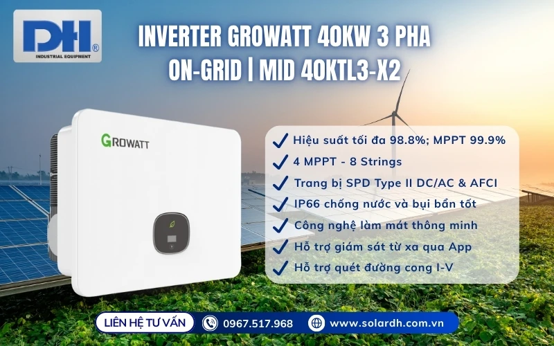 Đặc điểm nổi bật biến tần hòa lưới 40kW