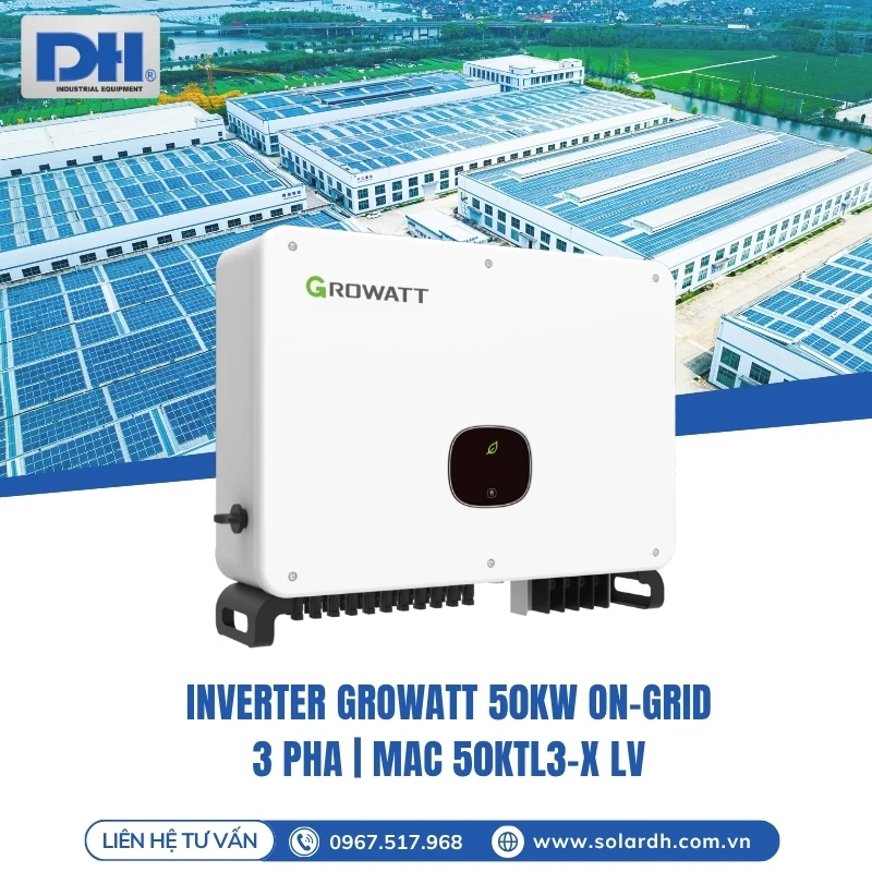 Inverter Growatt 50kW hòa lưới MAC 50KTL3-X LV
