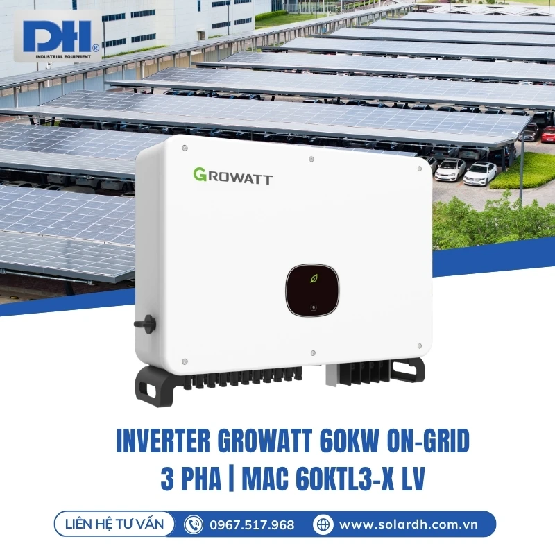 Inverter Growatt 60kW hòa lưới MAC 60KTL3-X LV
