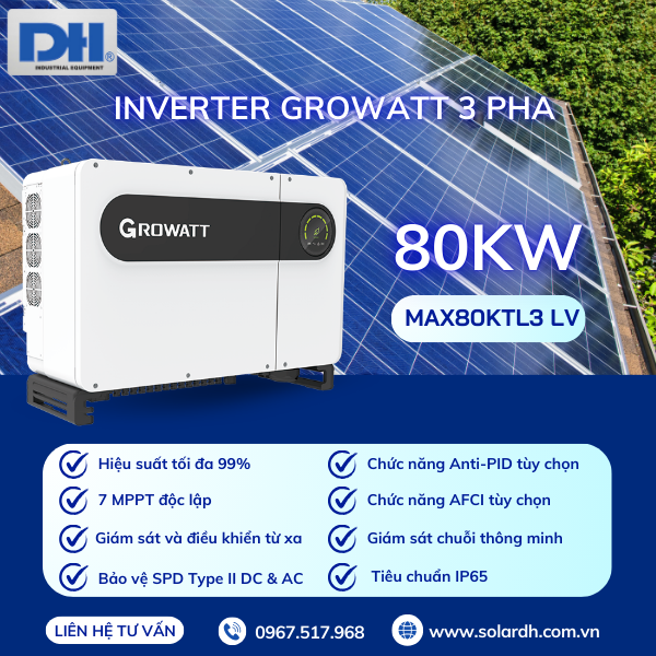 Ưu điểm của Inverter Growatt 80kW 3 Pha