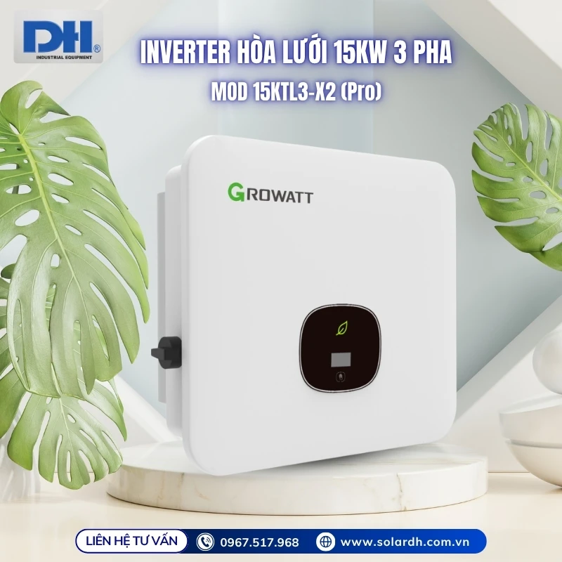 Inverter Growatt hòa lưới 15kW 3 pha