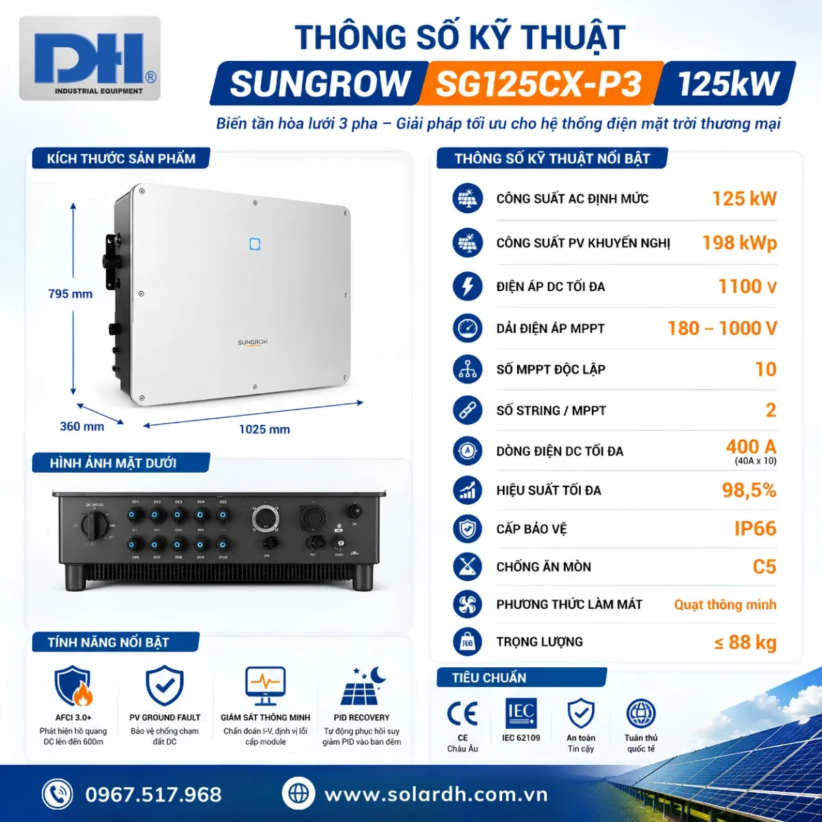 Thông số kỹ thuật SG125CX-P3
